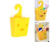 Plastic Smiling Face Sundries Storage Basket Kitchen Bathroom Storage Basket Organizer