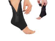 Adjustable Elastic Zipper Ankle Brace Foot Black Compression Support Sports Prevent Sprain For Gym Outdoor Activities