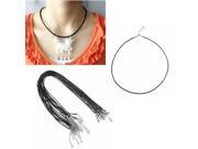 25x Brown Round Leather With Lobster Clasp Necklaces Chains Finding String Cord Black Brown UnisexCord