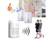 2 In1 Wireless Infrared Detector Motion Sensor Alarm Bell Security 2 Receiver