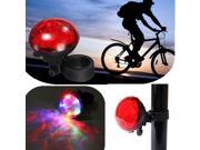 Solar power Cycling Bike Bicycle Night 5 LED Rear Tail Light Flash Warning Lamp
