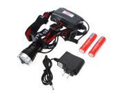 XM L T6 LED 1200LM Rechargeable Headlamp Headlight Torch 3 Modes 2x18650 Charger