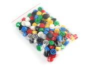140PCS Round Mixed Color Tactile Button Caps Kit for 12×12×7.3mm Tact Switches Multi Color