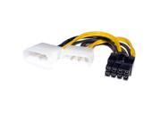 16cm 5 8 Pin PCI Express Male To Dual LP4 4Pin Molex IDE Power Cable Adapter