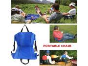 Outdoor Lightweight Portable Folding Chair Stadium Seat Chairs Blue Beach Camping Hiking 39 X 42 cm