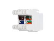 5pcs White Cat 6 RJ45 8P8C Punchdown Keystone Modular Ethernet Snap in Jack Network