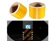 5 cm x 3m Car High Intensity Reflective Self adhesive Safety Warning Conspicuity Tape Film Sticker Yellow