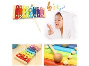 Kids Baby Education Toys 8 Notes Musical Xylophone Piano Wooden Instrument For Children