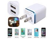 Universal Dual USB 2.1A 1A Home Wall Power Charger Adapter for iPhone i Pad iPod