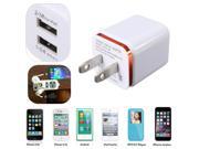 Universal Dual USB 2.1A 1A Home Wall Power Charger Adapter for iPhone i Pad iPod