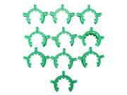 10pcs Set Green Plastic Clamp Plastic Keck Lab Clamp Clip for 24 29 or 24 40 Joint Lightweight 22x24mm