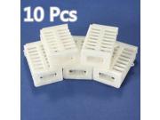10pcs Functional Queen Cage Bee Match box Moving Catcher Cage Beekeeping Plastic Tools Durable Lightweight White 48x30x17mm