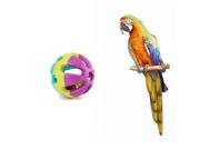 Parrot Pet Bird Chew Toy Wooden Hanging Swing Cages Rope Bell Cockatiel Parakeet Plastic Colorful