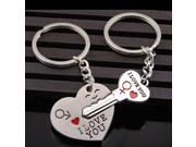 1 Pair I Love You Heart Arrow Key Couple Key Chain Ring Keyring Keyfob