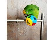 Pet Parrot Chew Toy Colorful Bird Swing Cages Bell Ball Parakeet Budgie Cockatiel Plastic Durable