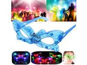 Butterfly Blinking LED Light Up Flashing Glasses Mask Ball Club Xmas Christmas Party Costume Gifts
