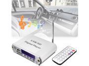 Mini MP3 USB SD Digital Player FM Radio with Remote Control LED Display Headphone Out