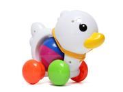 White Children Kid Duck Educational Game Walk Learing Toy With String