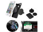 Magnetic Universal Car Air Vent Phone Holder Mounting Stand Kit For iPhone Samsung HTC