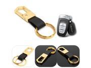 Metal Leather Strap Cars Keyring Keychains Key Chain Ring Key Fob Holder Gift