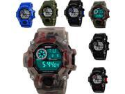 SKMEI Men s S Shock Alarm Digital Analog Silicone LCD Light Sport Wrist Watch Waterproof LED Light Function Multi Color