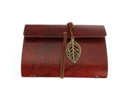 Elegant Vintage Leaf PU Leather Cover Loose String Blank Notebook Diary Journal Kids Gift