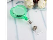 Heart Shape Easy To buckle Telescopic Buckle Card Pull Buckle Retractable Clip Key Chain Multi Color For Hanging Work Card Label Key