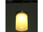 Waterproof IP65 Solar Powered Hanging Cylinder Outdoor Light LED Landscape Lantern Lamp Warmwhite Color