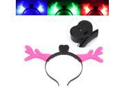 Light Up Cartoon Antlers Ears Headband LED Flashing Costume Party Christmas Halloween Gift