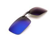 New Unisex Anti UVA And UVB Polarized Day Night Vision Clip on Lens Driving Glasses Sunglasses Driving Travel Blue