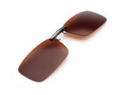 New Unisex Anti UVA And UVB Polarized Day Night Vision Clip on Lens Driving Glasses Sunglasses Driving Travel Brown