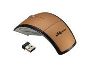 BESTRUNNER 2.4G USB Receiver Wireless Foldable Arc Optical Mouse For PC Laptop Gold