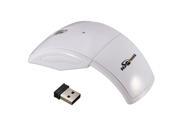 BESTRUNNER 2.4G USB Receiver Wireless Foldable Arc Optical Mouse For PC Laptop White