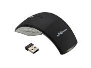 BESTRUNNER 2.4G USB Receiver Wireless Foldable Arc Optical Mouse For PC Laptop Black