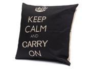 Sofa Home Decorative Linen Cotton Blended Cushion Cover Crown Throw Pillow Case