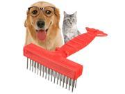 New Red Pet Dog Puppy Cat Flea Fur Hair Slicker Self Cleaning Shedding Brush Grooming Tool