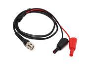 BNC Q9 To Dual 4mm Stackable Shrouded Banana Plug Test Leads Probe Cable 120CM