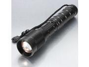 3600LM XM L T6 LED ZOOMABLE Adjustable Focus Waterproof 5 Modes Flashlight Lamp Torch Black 18650 For Outdoor Camping Hiking
