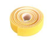 Reusable 20mm x 1M Velcro Back To Back Hook And Loop Fastener Self Gripping Tape Strap Cable Tie Yellow