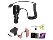 New Universal USB 3.1 Type C Car Charger Coiled Cord Adaptor for Nokia N1 tablet Xiaomi 4C