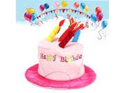 Unisex Adult Size Happy Birthday Plush Cake Hats Novelty Cap Candles Party Supplies Gifts Lovely Costume New