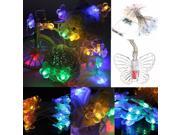 2M 6.6FT 20 LED Battery Powered Butterfly Fairy Strip Lights Lamp Christmas Xmas Decoration Party Wedding Holiday Decor