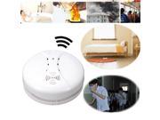 Wireless Smoke Detector Office Home Security Factory Safe Fire Alarm Sensor System Cordless White