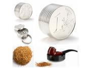Portable 3 Parts Coin Shaped Herb Herbal Weed Pattern Grinder Tobacco Pollinator Crusher For Smoking