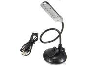 Black Flexible USB 7 LED Light With Sucking Disc For Laptop PC Reading Night Working