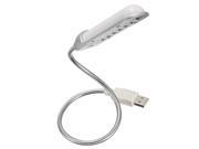 New Sliver Color Flexible USB 7 LED Lights Lamp For Notebook Laptop PC Book Reading