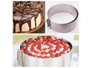 New 6 12 Adjustable Round Stainless Steel Mousse Cake Ring Baking Mold 2 Handle Layered