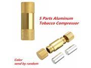 New 5 part Aluminum Pollen Press Tobacco Compressor Works With Herb Weed Grinder Color Random