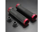 Rubber Handlebar Lock on Grips Fixed Gear Grips For MTB Mountain Bike Bicycle Red