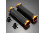 Rubber Handlebar Lock on Grips Fixed Gear Grips For MTB Mountain Bike Bicycle Gold